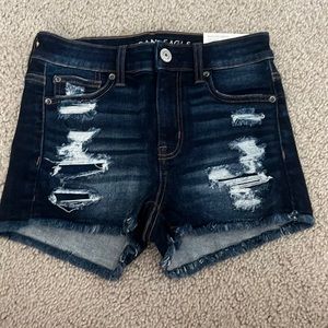 American eagle next level stretch high rise Jean shorts size 0